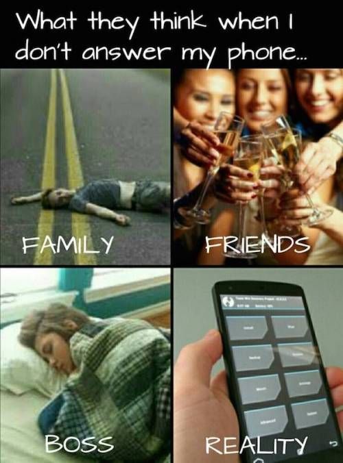 내가 전화를 받지 않을 때 그들의 생각과 실제