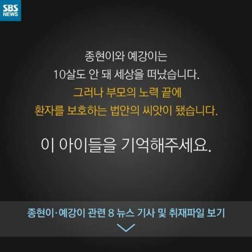 종현이·예강이를 기억해주세요