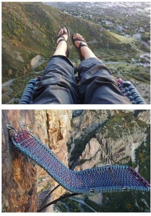 절벽에 설치 된 의자