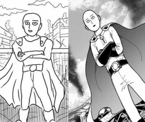 원펀맨 원작과 리메이크.jpg