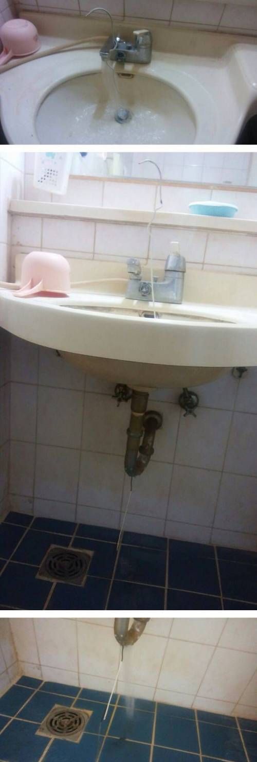 막힌 세면대 시원하게 뚫기