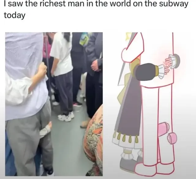 오늘 지하철에서 세계에서 가장 행복한 남자를 봤어