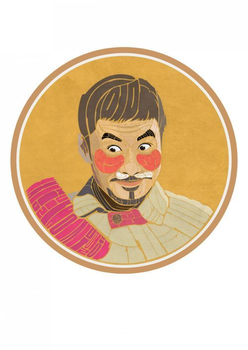 타이포그라피로 그린 무한도전 멤버들