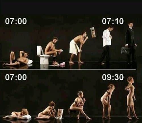 남자의 아침과 여자의 아침