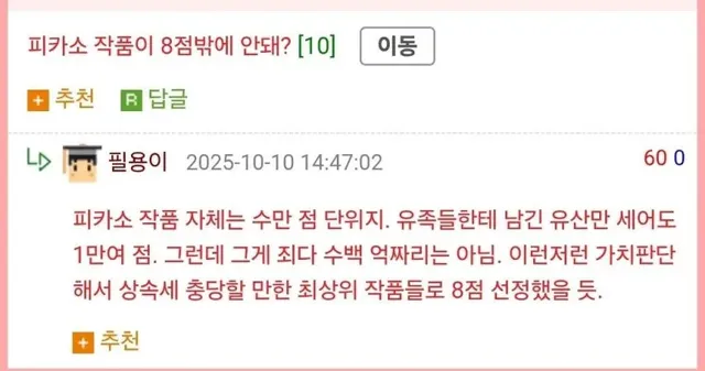 상속세를 돈 대신 그림으로 낸 가족