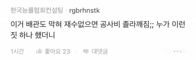 보충제 버리다가 변기 막힌 블라인