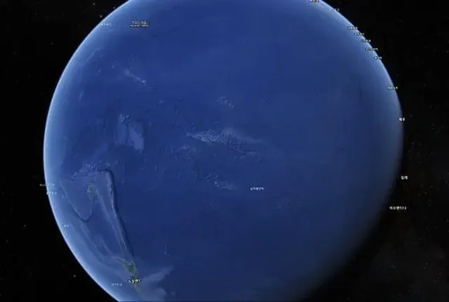 태평양 실제크기 체감