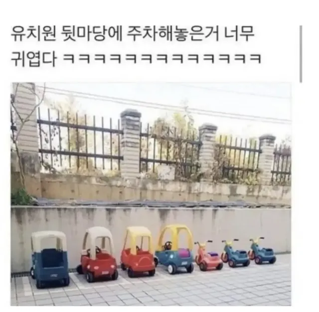 유치원 뒷마당 주차장ㅋㅋㅋㅋㅋ