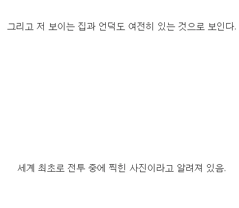 오래 전 전쟁 이후에도 살아남은 가정집