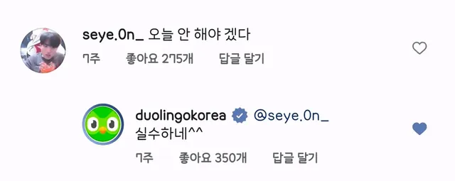 정신나간 것 같다는 듀오링고 SNS 담당자
