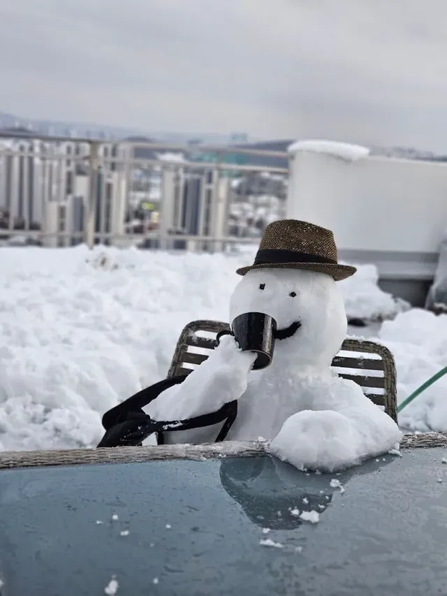 금손이 만든 눈사람