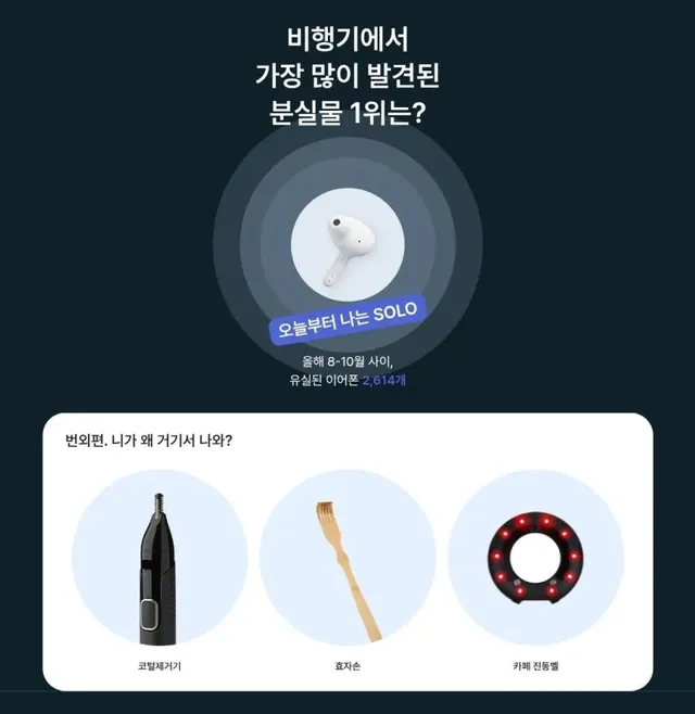 2025년 대한항공 기내에서 가장 많이 발견된 분실물 [정보글]