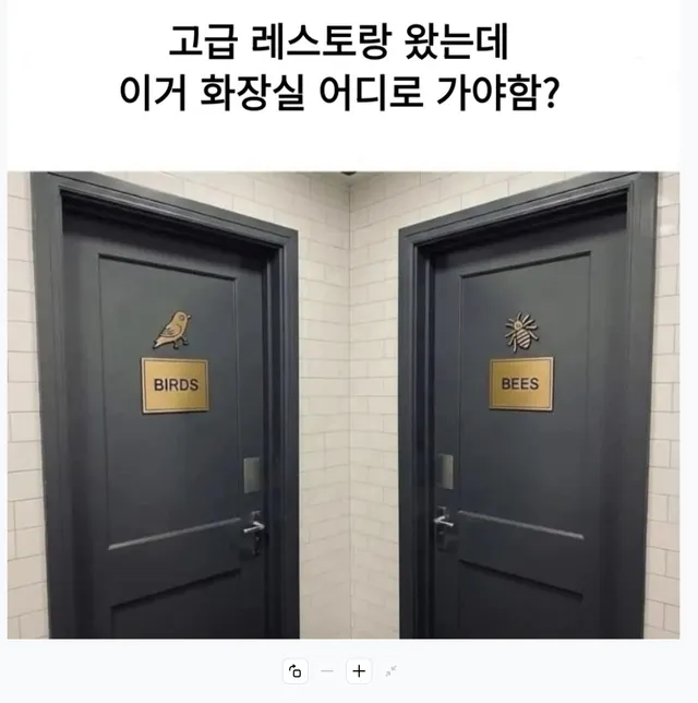 고급 레스토랑 화장실 문제