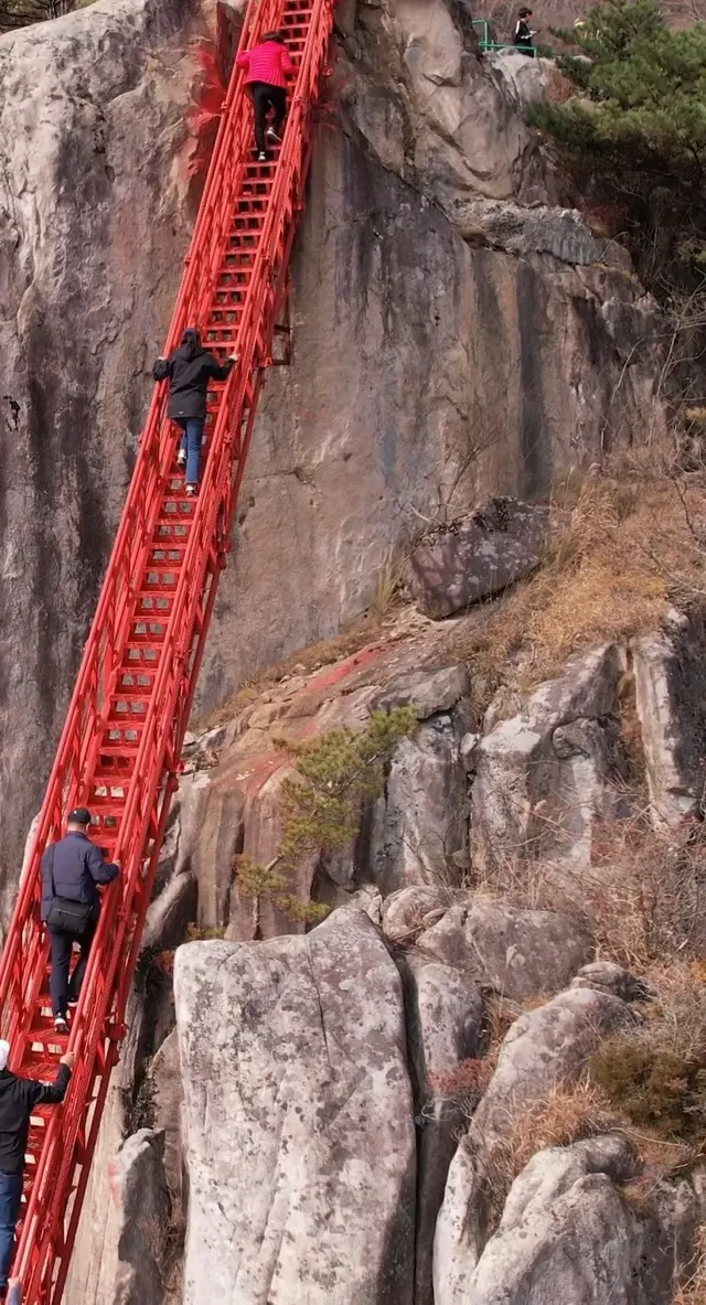 고소공포증 있는 사람은 힘들 수 있는 계단
