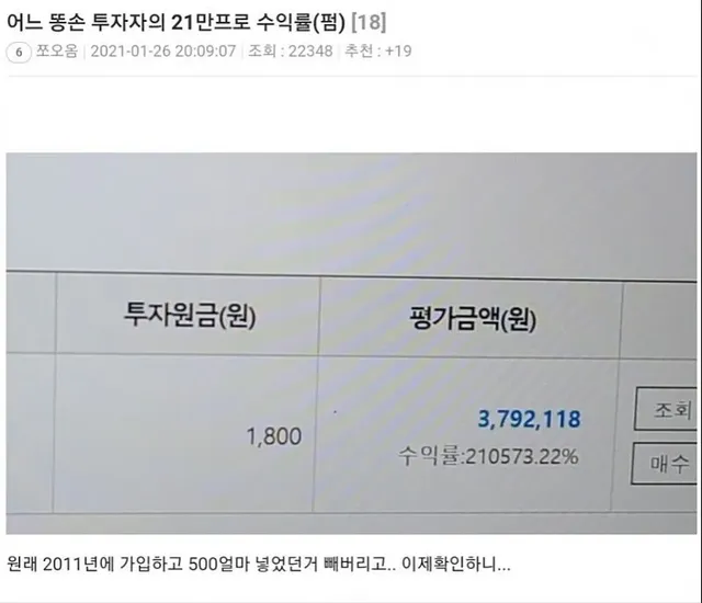21만프로 수익률
