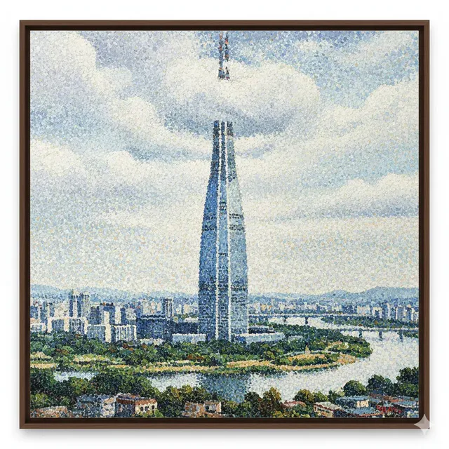 AI가 그린 롯데타워 그림