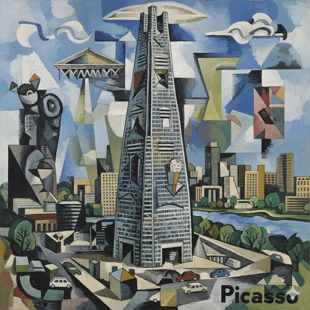 AI가 그린 롯데타워 그림