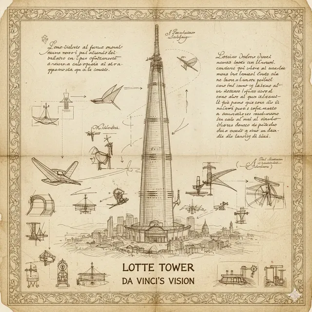 AI가 그린 롯데타워 그림