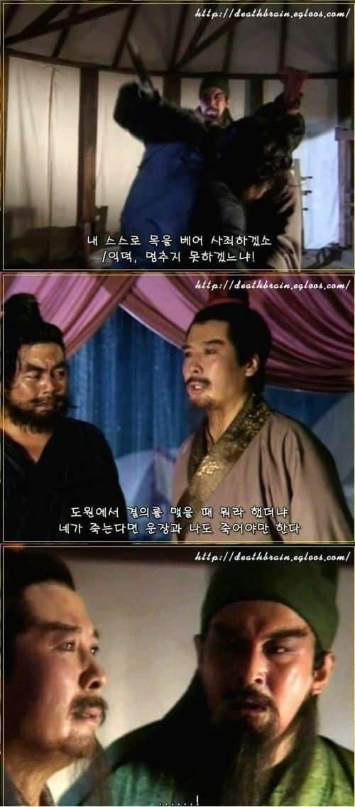 유비가 장비의 자결을 말리는 이유