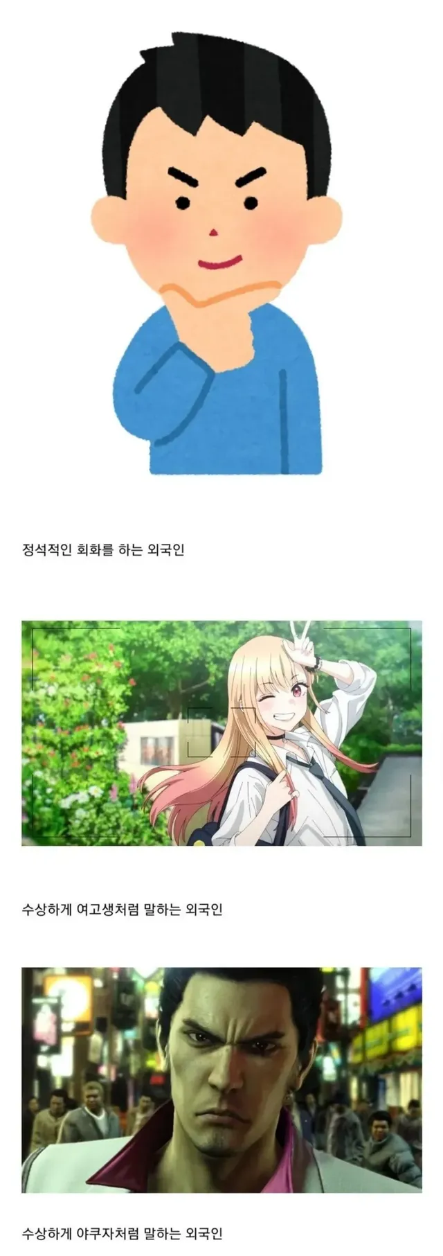 일본에서 일본어를 쓰는 관광객들의 종류