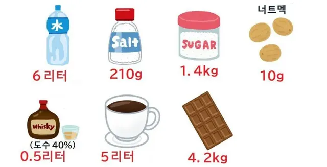 각 식품 치사량각 식품 치사량.jpg