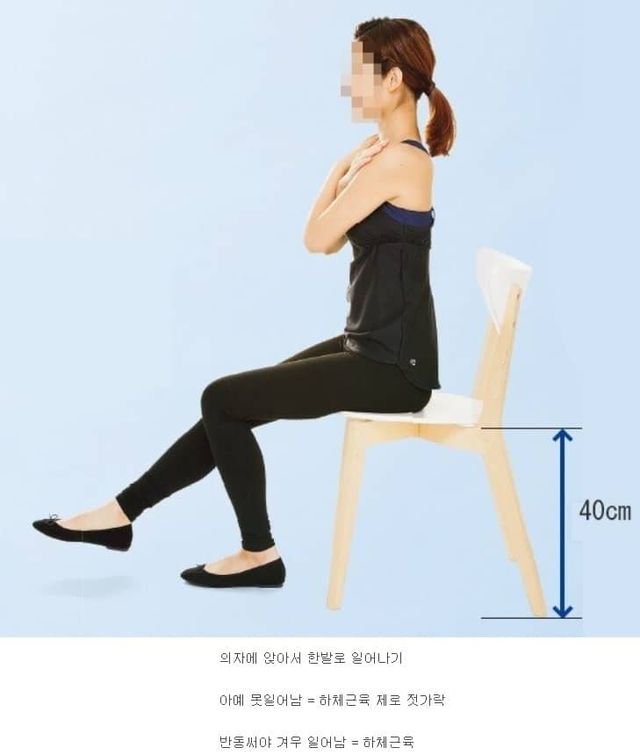 자기가 하체근육이 많은지 적은지 테스트해보는법.