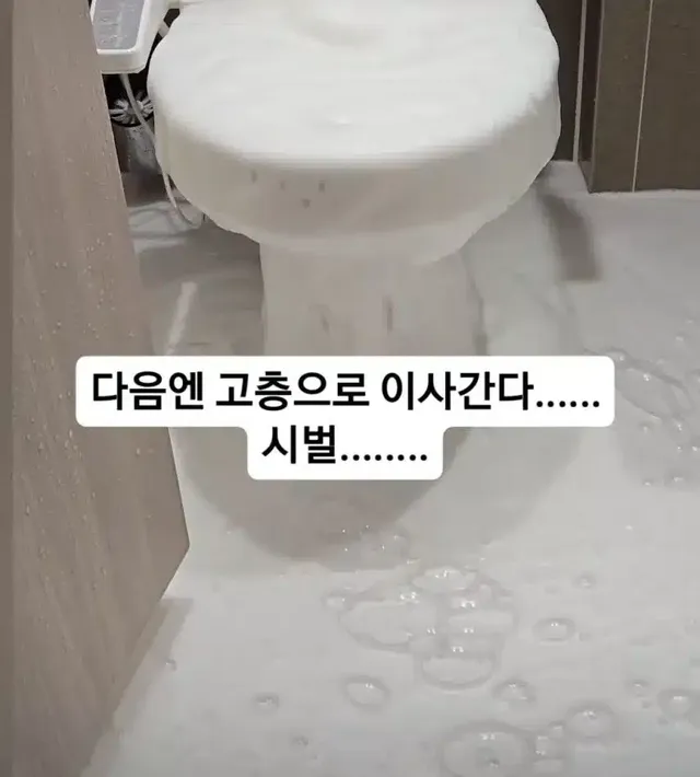 아파트에서 변기발포제 함부로 사용하면 안되는 이유.gif