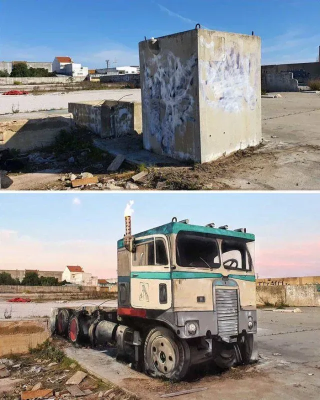 개지리는 3D 입체 벽화