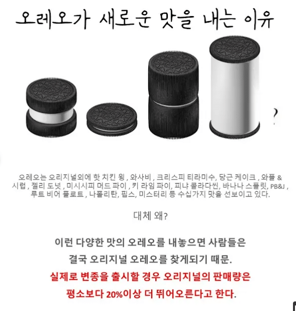 오레오가 새로운 맛을 내는 이유