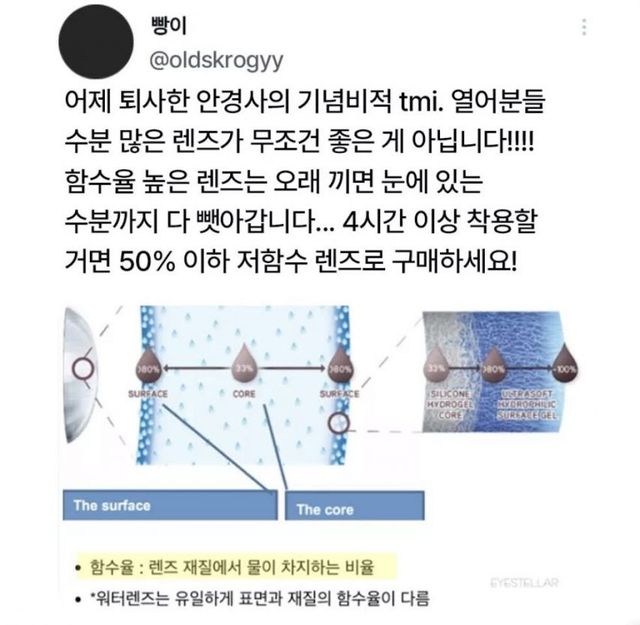 렌즈 끼는 사람을 위한 주의사항