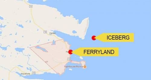 캐나다 해안에 떠내려온 빙산
