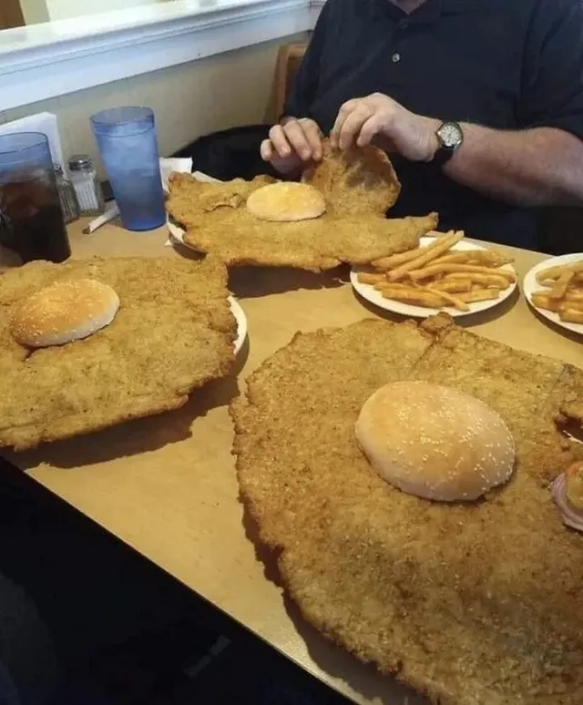 미국의 빠꾸 없는 돈까스 버거 상태 ㄷㄷㄷㄷㄷㄷㄷ