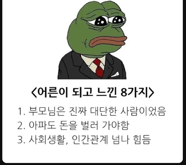 성인이 되고 느낀 것들