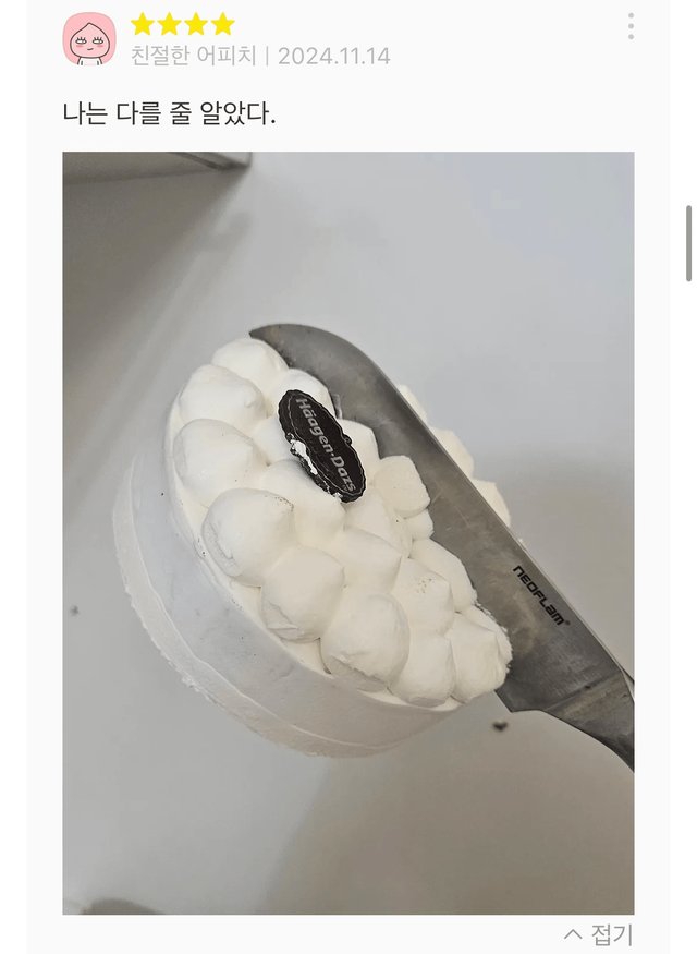 카카오톡 선물하기 베스트셀러 <하겐다즈 케이크> 후기 상태