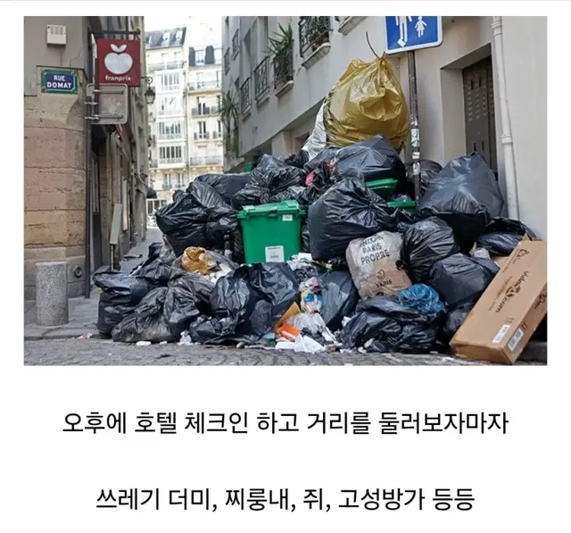 프랑스 파리 여행간 친구 멘탈이 터진 이유