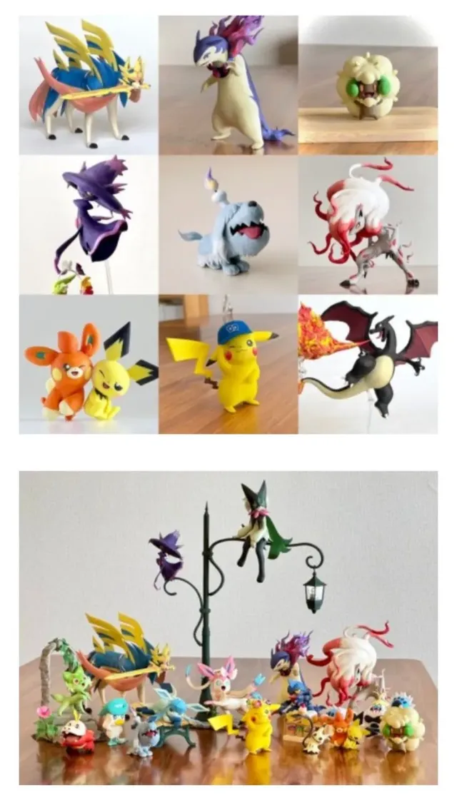 다이소찰흙으로 만든 작품들