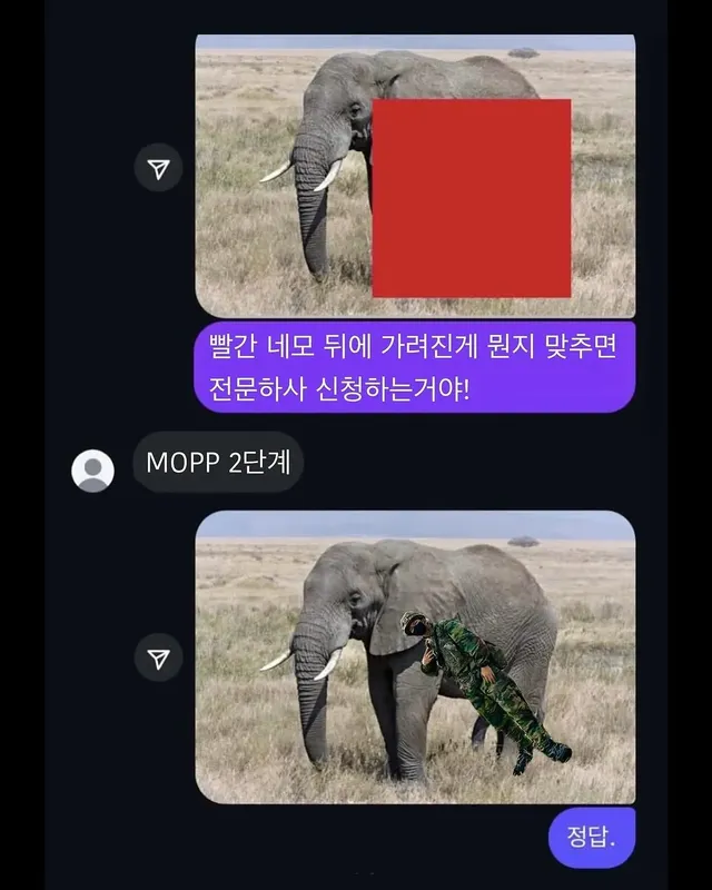 ??? : 정답 뭔지 맞추면 전문하사 신청하는거야