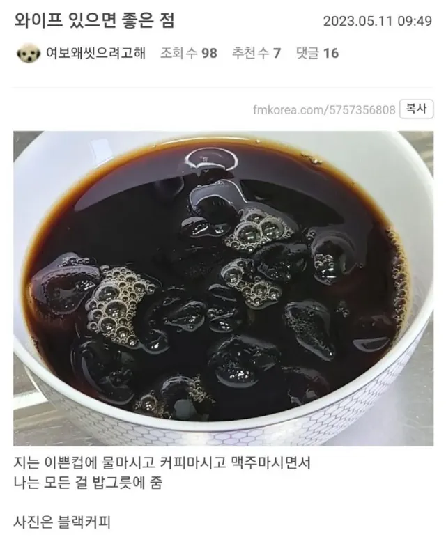 와이프 있으면 좋은 점