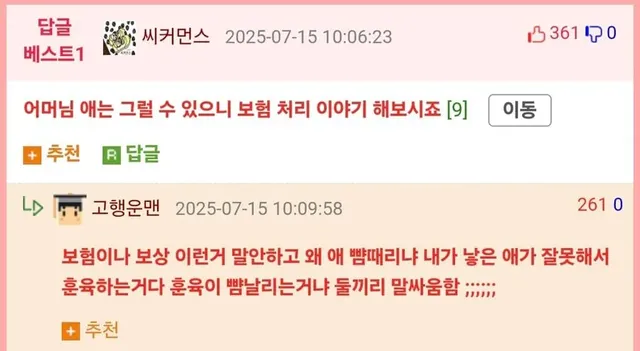 차 긁힌 머스탱 차주가 애엄마랑 싸움