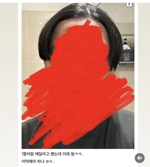 모델 사진 보여줬다가 머리 무슨일