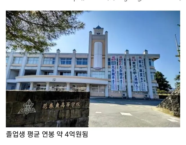 졸업생 평균 연봉이 4억이라는 일본의 한 고등학교