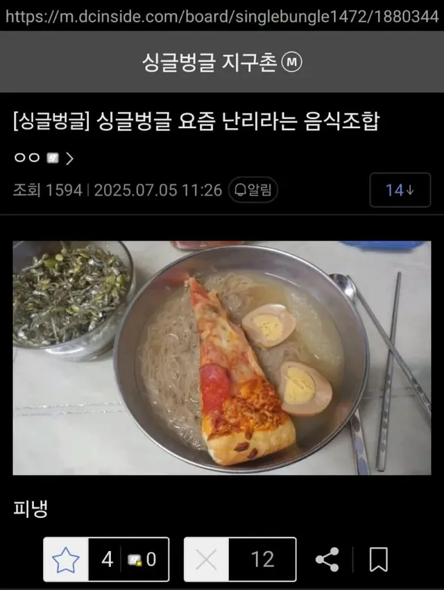 요즘 평냉매니아들에게 인기많다는 냉면 ㄷㄷㄷㄷ.JPG