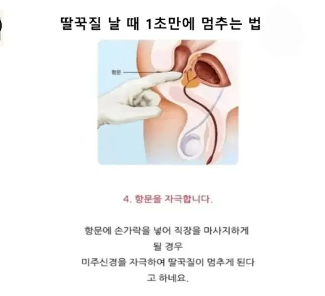 딸꾹질 날때 1초만에 멈추는법