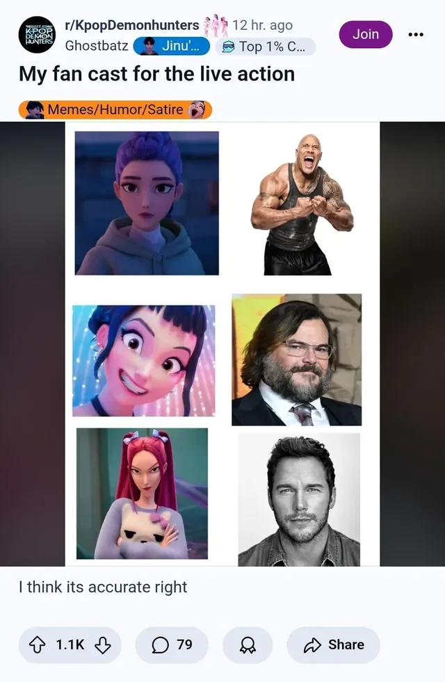 해외에서 반응 좋은 케데헌 실사화 캐스팅