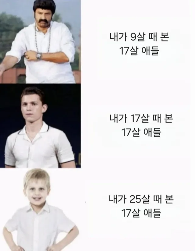 나이별 17살 체감