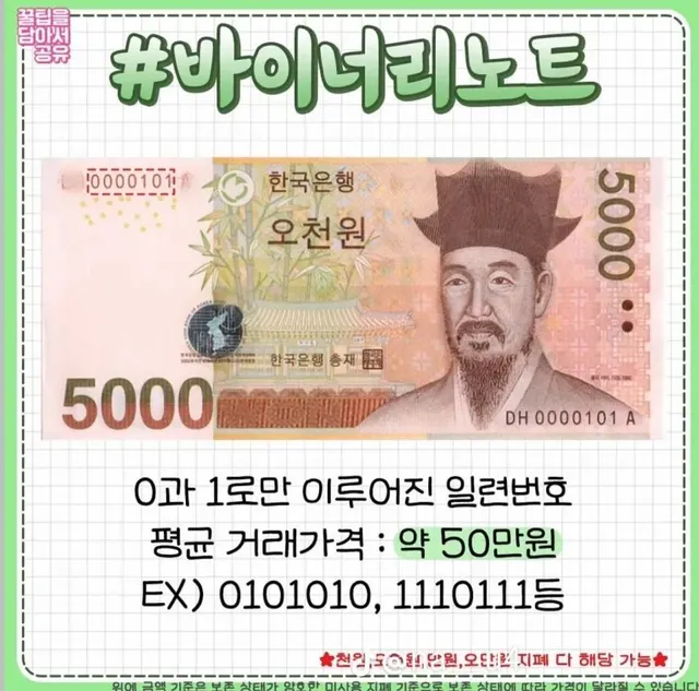 무심코 써 버리면 아까울 국내 지폐들