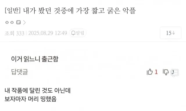 웹소설 작가가 충격먹은 악플