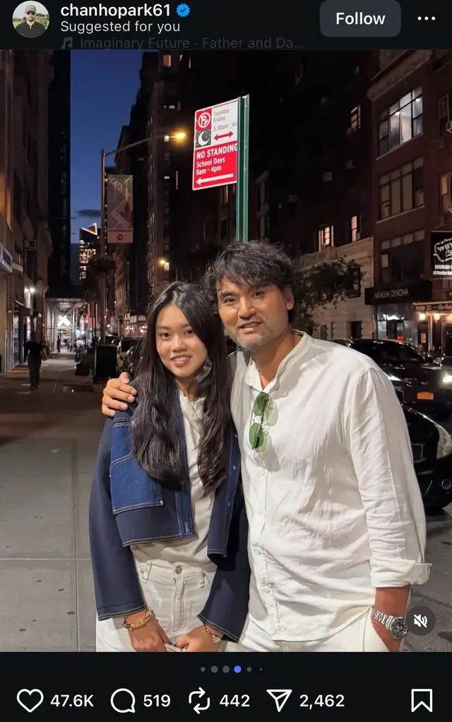 딸이 대학가서 인스타그램에 올린 박찬호