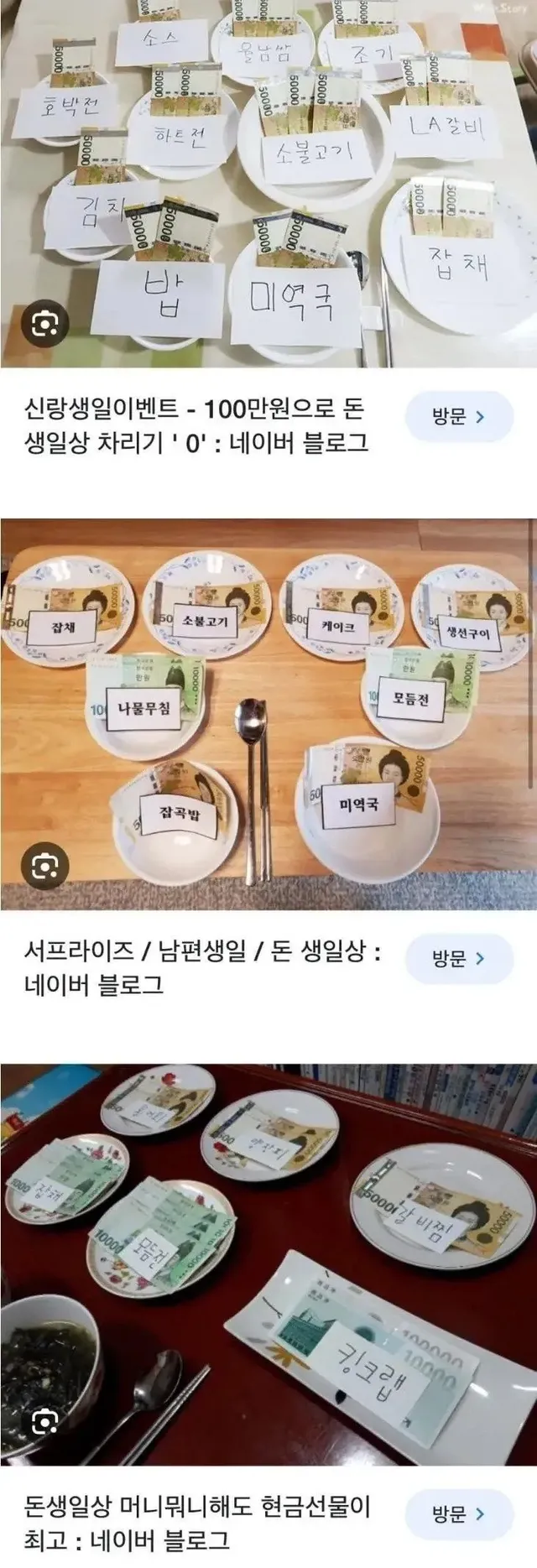 남편 생일상 논란