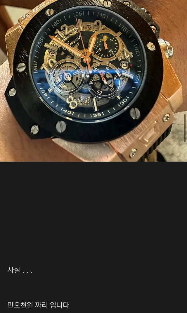 억대 수익 인증 올리던 주식카페 유저의 시계자랑